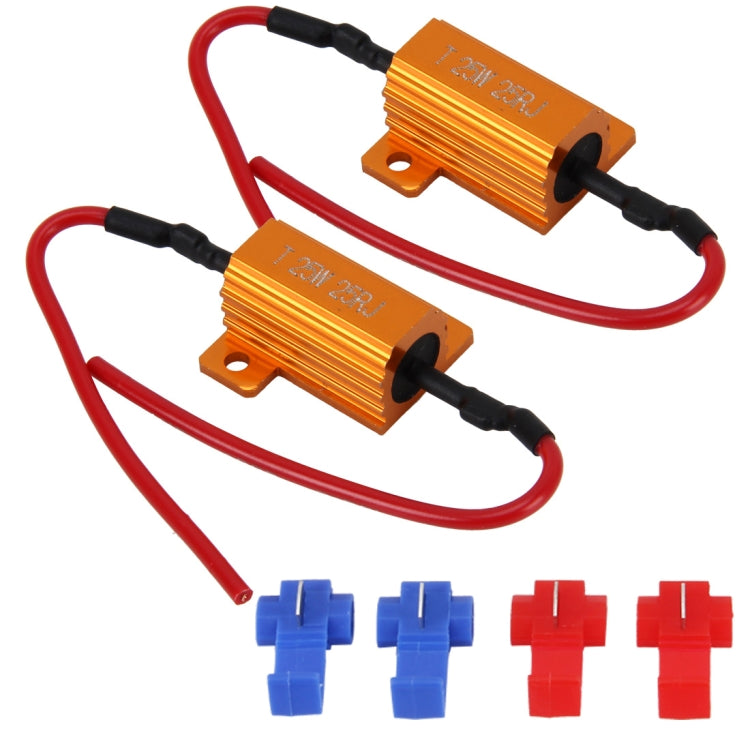 2 PCS Car Canbus Error Canceller Decoder Load Resistor LED 25W 25 Ohm No Blinking Decoder, 25W 25 Ohm - HoMEdemic™ 
