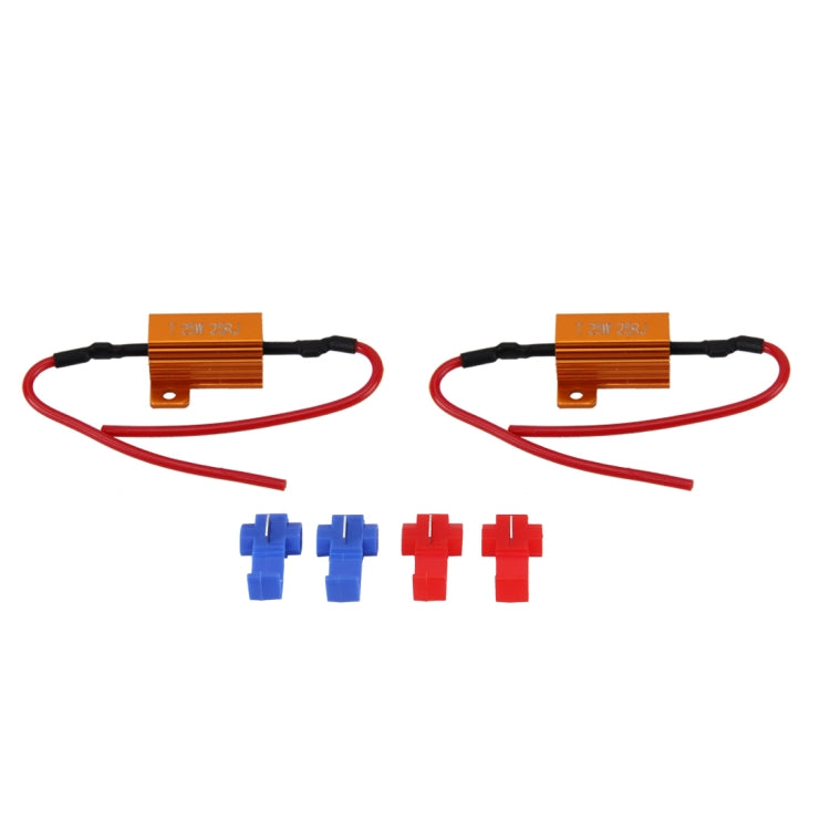 2 PCS Car Canbus Error Canceller Decoder Load Resistor LED 25W 25 Ohm No Blinking Decoder, 25W 25 Ohm - HoMEdemic™ 