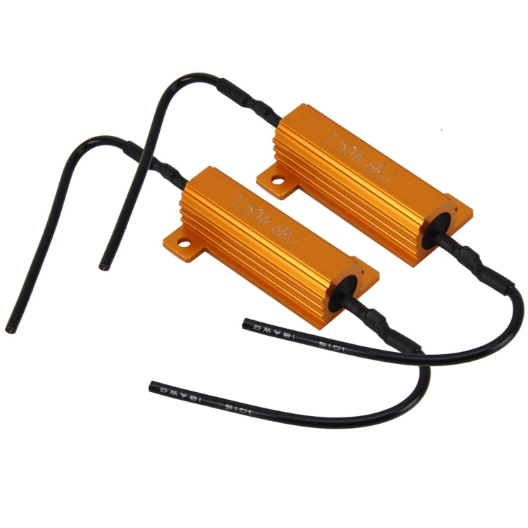 2 PCS Car Canbus Error Canceller Decoder Load Resistor LED 50W 6 Ohm No Blinking Decoder, 50W 6 Ohm - HoMEdemic™ 