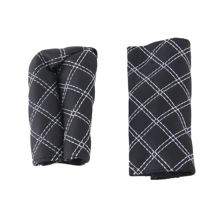 2 PCS Car Hand Brake Cover Shift Knob Gear Stick Cushion Sets Cover Car Accessory Interior Decoration Pad, 2 PCS Red  White, 2 PCS  Red - HoMEdemic™ 