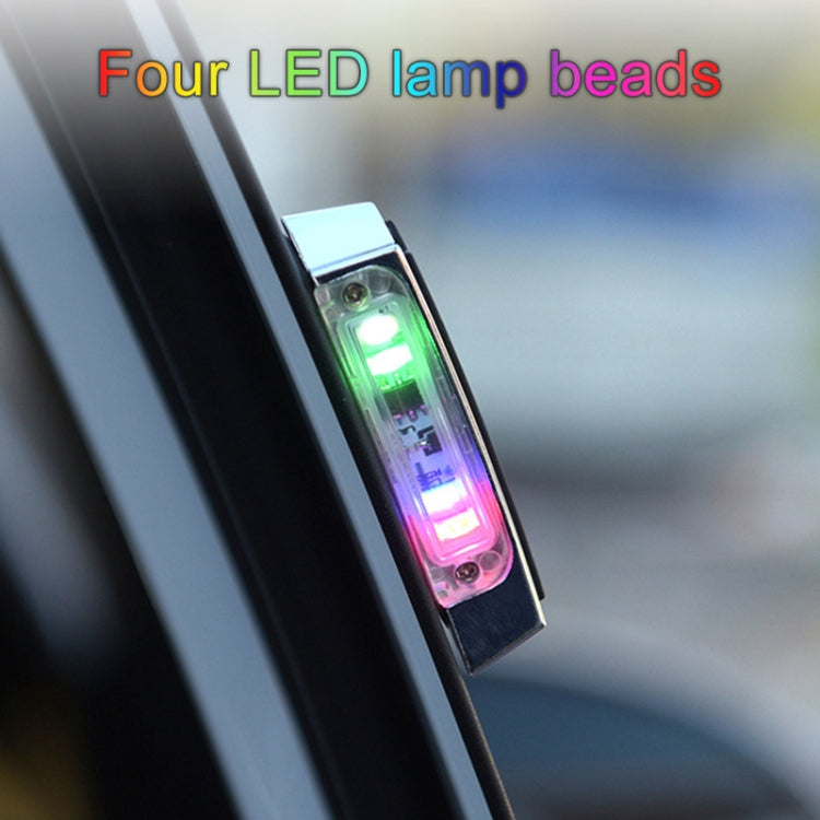 2 PCS Car LED Door Warning Lights Anti-collision Door Opening Lamp Flashing Lights, Door Warning Lights (Silver) - HoMEdemic™ 