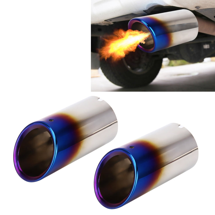 2 PCS Car Styling Stainless Steel Exhaust Tail Muffler Tip Pipe for VW Volkswagen 1.8T/2T Swept Volume, Audi A1/A3/A4L/Q3/Q5, 1.8T/2T - HoMEdemic™ 