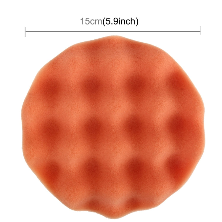 2 PCS Car Wax Sponge Round and Wavy Shape Sponge High-density Waxing Sponge，Size:15 x 15cm, 15 x 15cm - HoMEdemic™ 