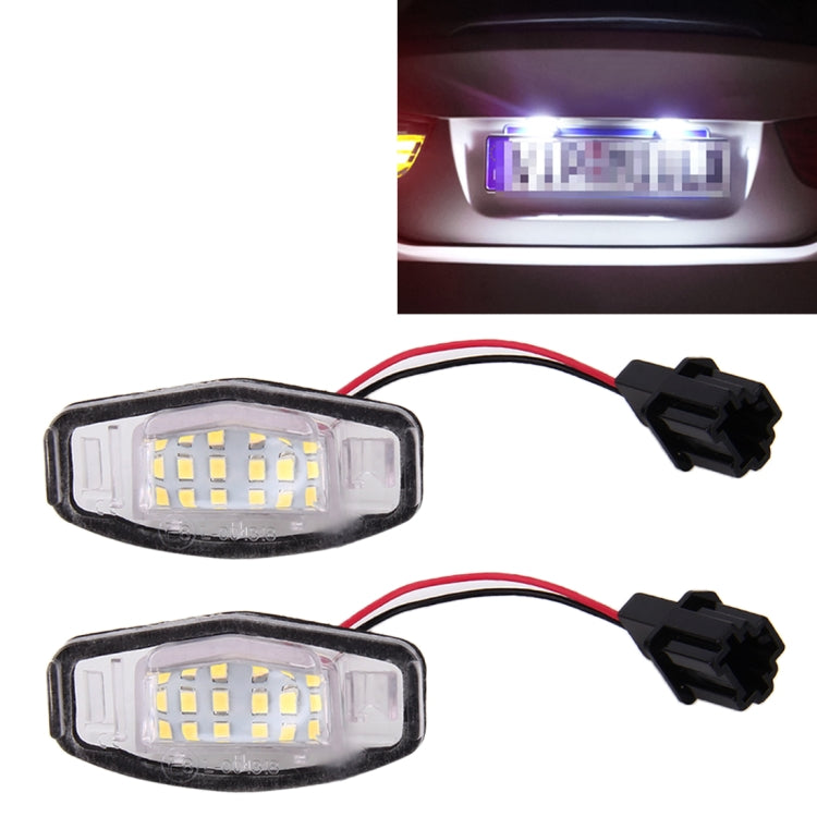 2 PCS DC 12V 2W 120LM 6000K LED License Plate Light 18-SMD Bulbs Lamps for Honda Civic VII4/5D 01-05, VIII 06-17, City 4D 03-09, Lengend 99-04, For Honda Civic - HoMEdemic™ 