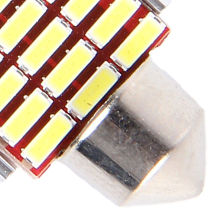 2 PCS DC 12V 6W 41MM Bicuspid Car Door Lamps Registration Mark light Dashboard Dome Door Lights LED Reading Lamp with 33 LED SMD 3014 Lights White, 41MM - HoMEdemic™ 
