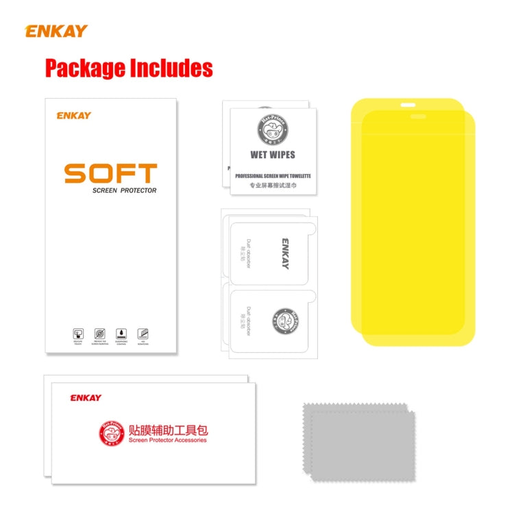 2 PCS ENKAY Hat-Prince 0.1mm 3D Full Screen Protector Explosion-proof Hydrogel Film For iPhone 12 / 12 Pro - HoMEdemic™ 