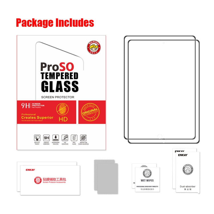2 PCS ENKAY Hat-Prince Full Glue Tempered Glass Full Film For iPad 9.7 2018 / 2017 / Air 2 / Air - HoMEdemic™ 
