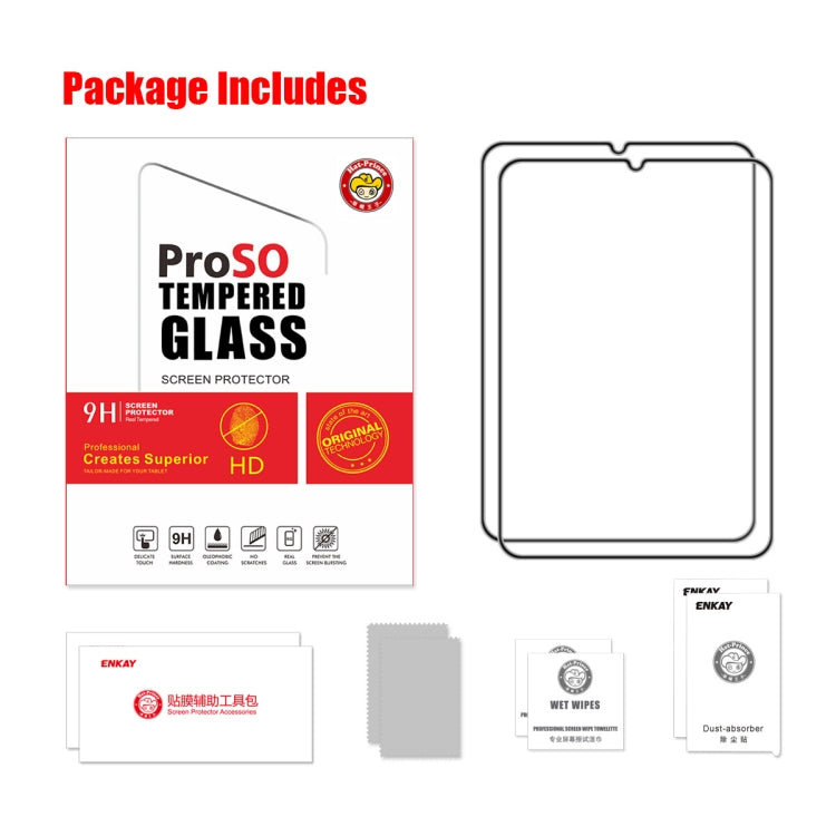 2 PCS ENKAY Hat-Prince Full Glue Tempered Glass Full Film For iPad mini 2024 / mini 6 - HoMEdemic™ 