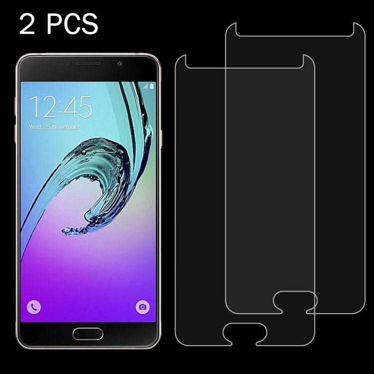 2 PCS For Galaxy A3 (2017) / A320 0.26mm 9H Surface Hardness 2.5D Explosion-proof Tempered Glass Screen Film, 2pcs - HoMEdemic™ 