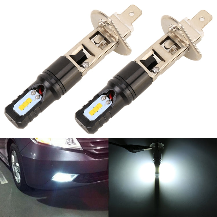 2 PCS H1 DC12V / 4.5W / 6000K / 360LM Car LED Fog Light with 6 CSP Lamp Beads, White Light, H1 (Black), H1 (Silver) - HoMEdemic™ 