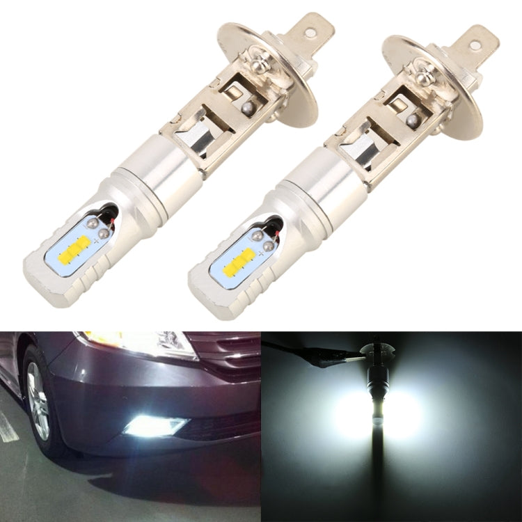 2 PCS H1 DC12V / 4.5W / 6000K / 360LM Car LED Fog Light with 6 CSP Lamp Beads, White Light, H1 (Black), H1 (Silver) - HoMEdemic™ 
