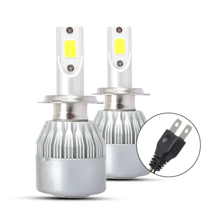2 PCS H7 18W 1800 LM 8000K IP68 Casnbus Constant Current Car LED Headlight with 2 COB Lamps, DC 9-36V, H7 - HoMEdemic™ 
