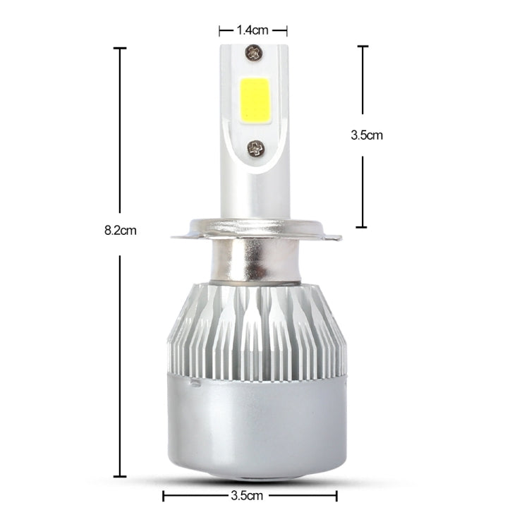 2 PCS H7 18W 1800 LM 8000K IP68 Casnbus Constant Current Car LED Headlight with 2 COB Lamps, DC 9-36V, H7 - HoMEdemic™ 