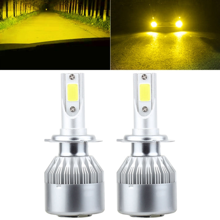 2 PCS H7 18W 1800 LM 8000K IP68 Casnbus Constant Current Car LED Headlight with 2 COB Lamps, DC 9-36V, H7 - HoMEdemic™ 