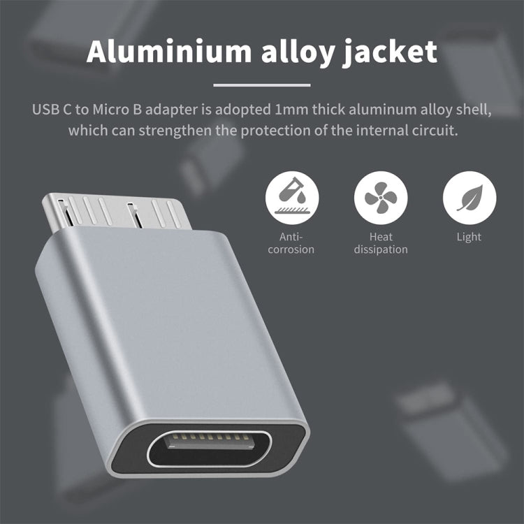 2 PCS JUNSUNMAY USB-C / Type-C Female to Male USB 3.0 Micro B Adapter Converter - HoMEdemic™ 