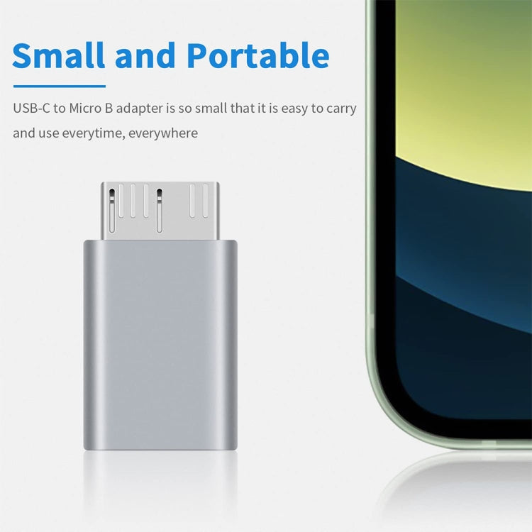 2 PCS JUNSUNMAY USB-C / Type-C Female to Male USB 3.0 Micro B Adapter Converter - HoMEdemic™ 