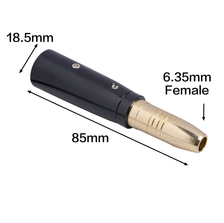 2 PCS LZ1164G Gilded 6.35mm Female to XRL Male Audio Adapter Microphone Stereo Speaker Connector, LZ1164G - HoMEdemic™ 