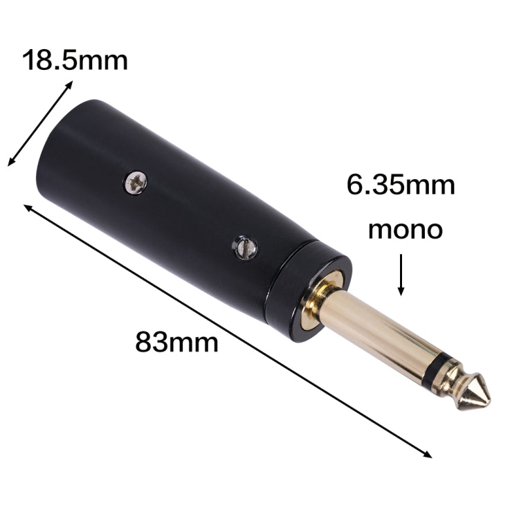 2 PCS LZ1168G Gilded 6.35mm Mono Male to XRL Male Audio Adapter Microphone Stereo Speaker Connector, LZ1168G - HoMEdemic™ 