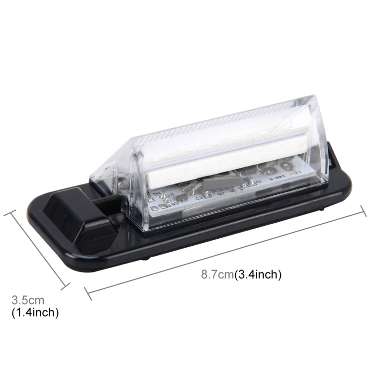 2 PCS License Plate Light with 18  SMD-3528 Lamps for BMW E36(1992-1998)，2W 120LM,6000K, DC12V (White Light), For BMW E36 - HoMEdemic™ 