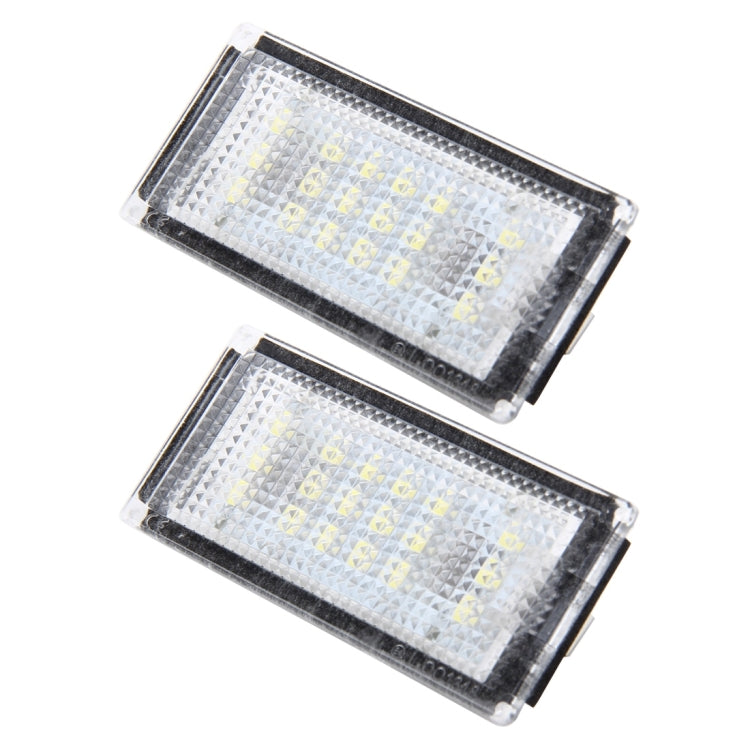 2 PCS License Plate Light with 18  SMD-3528 Lamps for BMW E46 2D M3,2004-2006,2W 120LM,6000K, DC12V (White Light), For BMW E46 2D M3 - HoMEdemic™ 