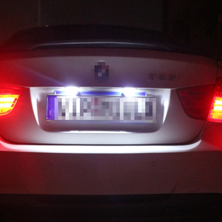 2 PCS License Plate Light with 18  SMD-3528 Lamps for BMW E46 2D M3,2004-2006,2W 120LM,6000K, DC12V (White Light), For BMW E46 2D M3 - HoMEdemic™ 