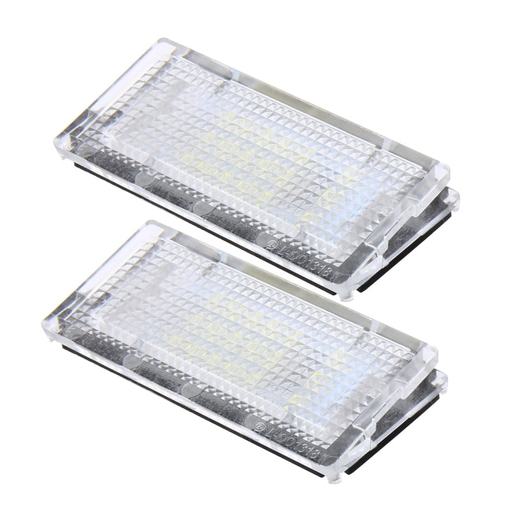 2 PCS License Plate Light with 18  SMD-3528 Lamps for BMW E46 4D 1998-2003，2W 120LM,6000K, DC12V (White Light), For BMW E46 4D - HoMEdemic™ 