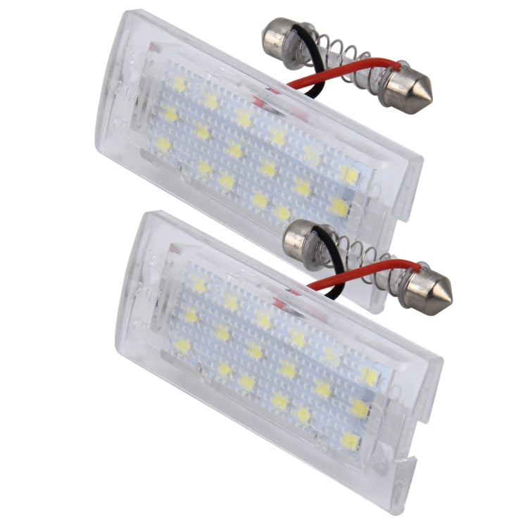 2 PCS License Plate Light with 18  SMD-3528 Lamps for BMW E53(X5),2W 120LM,6000K, DC12V (White Light), For BMW E53 - HoMEdemic™ 