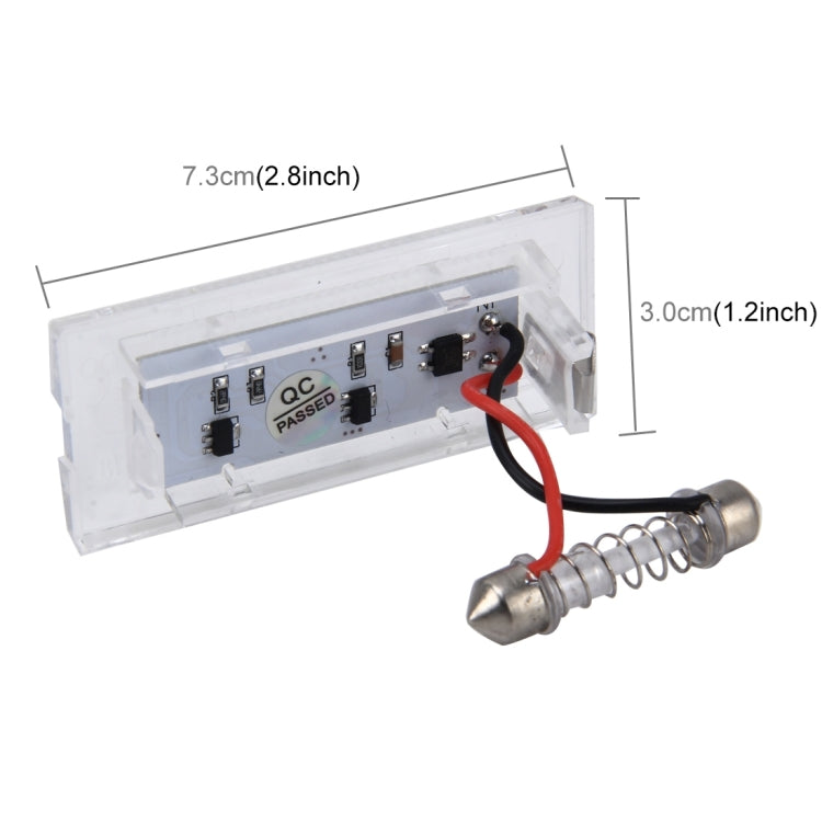 2 PCS License Plate Light with 18  SMD-3528 Lamps for BMW E53(X5),2W 120LM,6000K, DC12V (White Light), For BMW E53 - HoMEdemic™ 