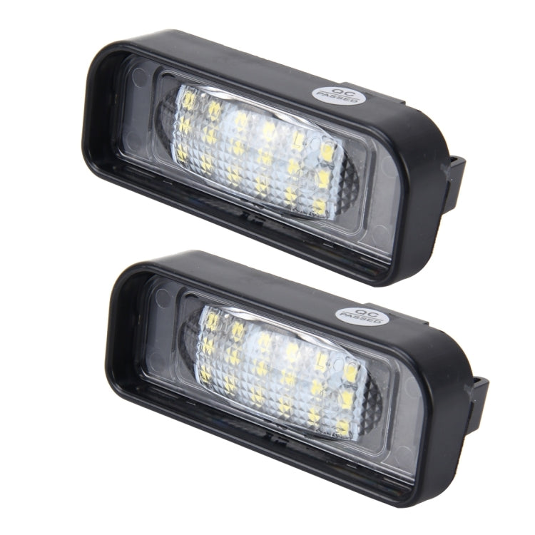 2 PCS License Plate Light with 18  SMD-3528 Lamps with Canbus for Mercedes-Benz W220,2W 120LM,6000K, DC12V(White Light), For Benz W220 - HoMEdemic™ 