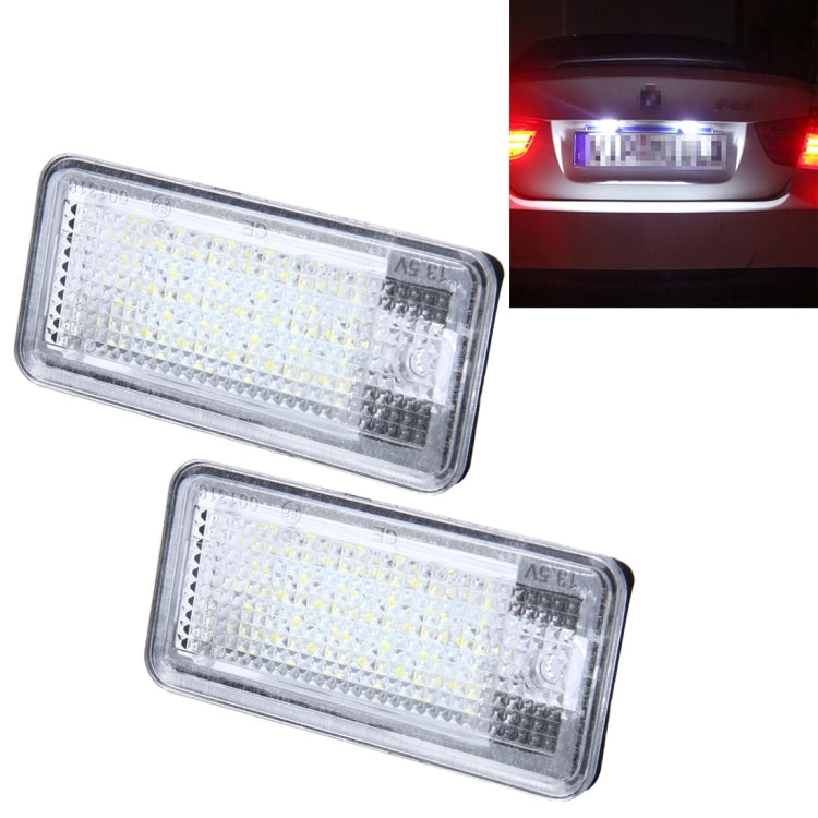 2 PCS License Plate Light with 24 SMD-3528 Lamps for Audi, For Audi with 24 SMD-3528 Lamps - HoMEdemic™ 