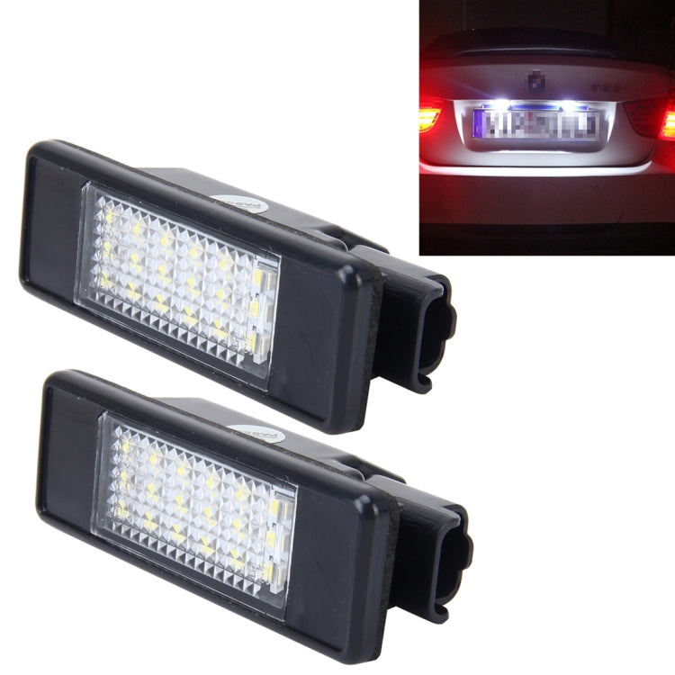 2 PCS License Plate Light with 24 SMD-3528 Lamps for Peugeot Citroen (White Light), For Peugeot Citroen - HoMEdemic™ 