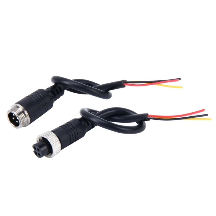 2 PCS M12 Car Auto Monitor Camera DVR Male and Female 4 Pin Video Power Extension Cable Cord, Length: 22cm, 1 in 1 way - HoMEdemic™ 