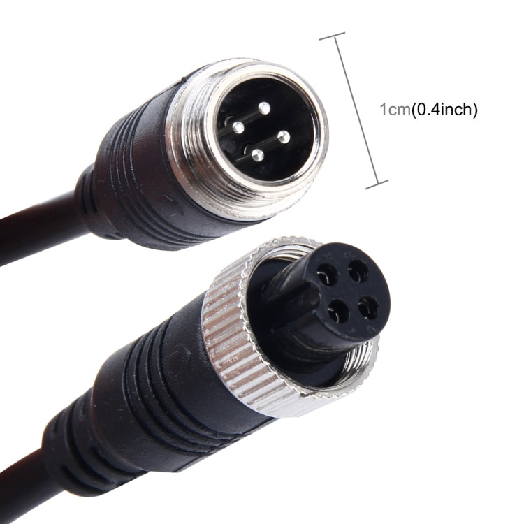 2 PCS M12 Car Auto Monitor Camera DVR Male and Female 4 Pin Video Power Extension Cable Cord, Length: 22cm, 1 in 1 way - HoMEdemic™ 