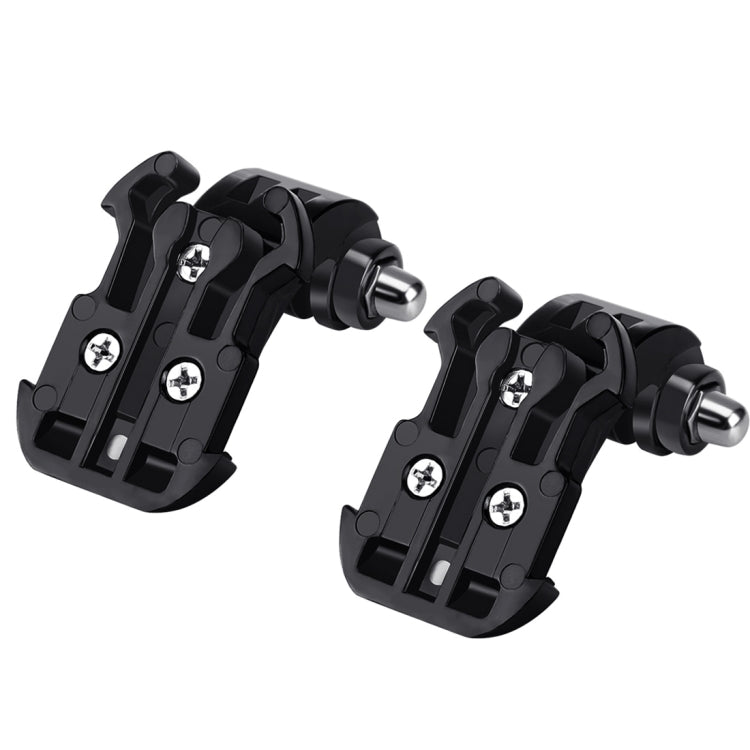 2 PCS PULUZ Black Vertical Surface J-Hook Buckle Mount Set for PULUZ Action Sports Cameras Jaws Flex Clamp Mount for GoPro, Insta360, DJI and Other Action Cameras(Black) - HoMEdemic™ 
