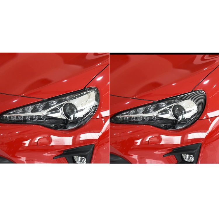 2 PCS / Set Carbon Fiber Car Front Lamp Eyebrow Decorative Sticker for Toyota GT86 / Subaru BRZ 2012-2016, Drop Glue Version, For Toyota GT86 2012-2016,Front - HoMEdemic™ 