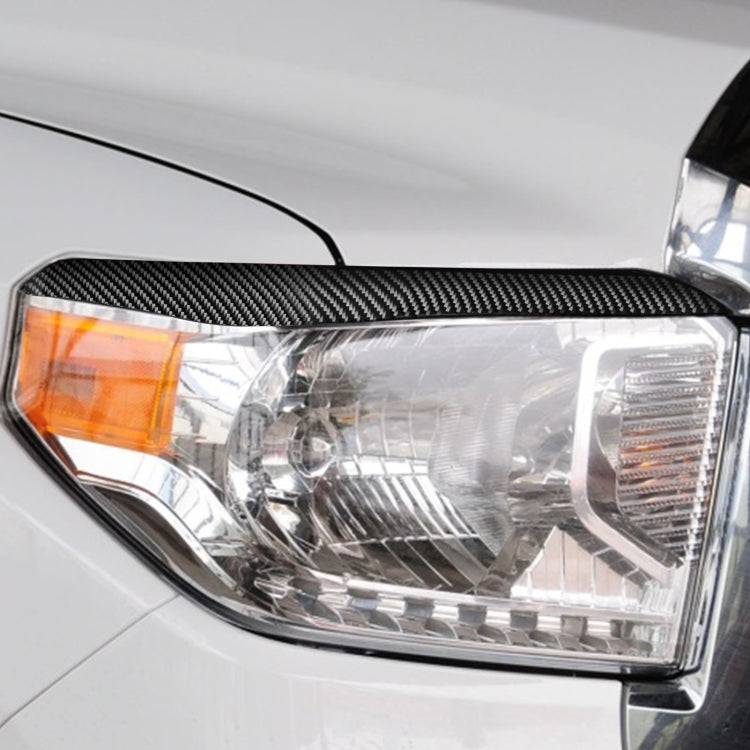 2 PCS / Set Carbon Fiber Car Headlight Eyebrow Decorative Sticker for Toyota Tundra 2014-2018, Left Right Driving, Headlight Eyebrow - HoMEdemic™ 