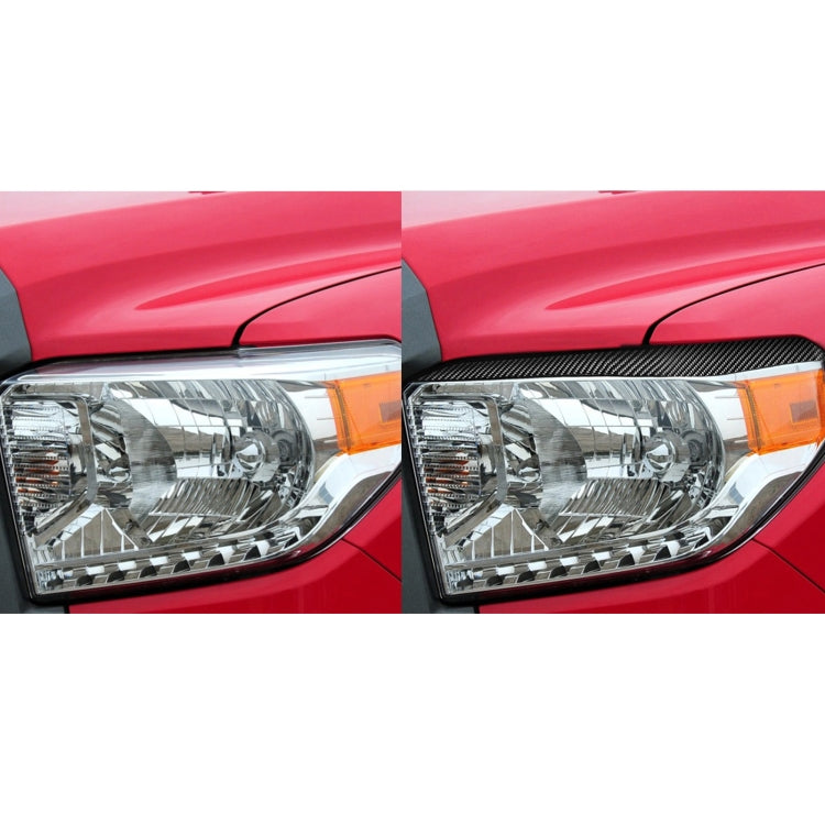 2 PCS / Set Carbon Fiber Car Headlight Eyebrow Decorative Sticker for Toyota Tundra 2014-2018, Left Right Driving, Headlight Eyebrow - HoMEdemic™ 