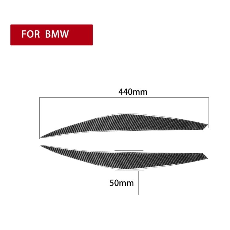 2 PCS / Set Carbon Fiber Car Lamp Eyebrow Decorative Sticker for BMW E71/X6 2008-2014, Drop Glue Version, For BMW E71/X6 2008-2014 - HoMEdemic™ 
