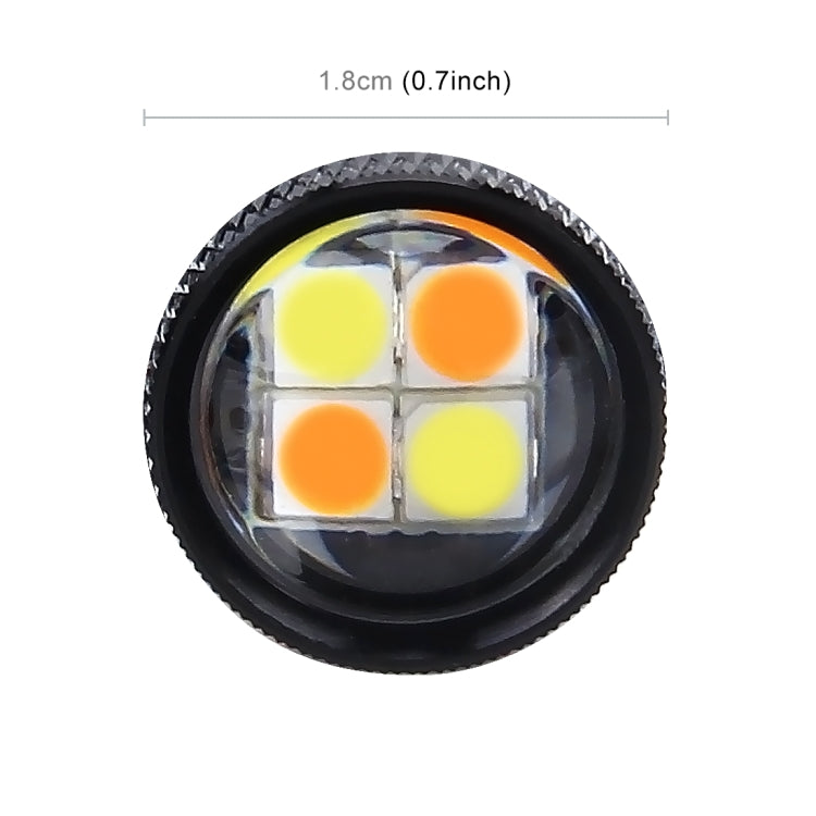 2 PCS Super Bright PSX24W DC 12V 5W 350LM Auto Car Fog Light with 16 SMD-3030 LED Bulbs Lamp, White + Yellow Light, PSX24W - HoMEdemic™ 