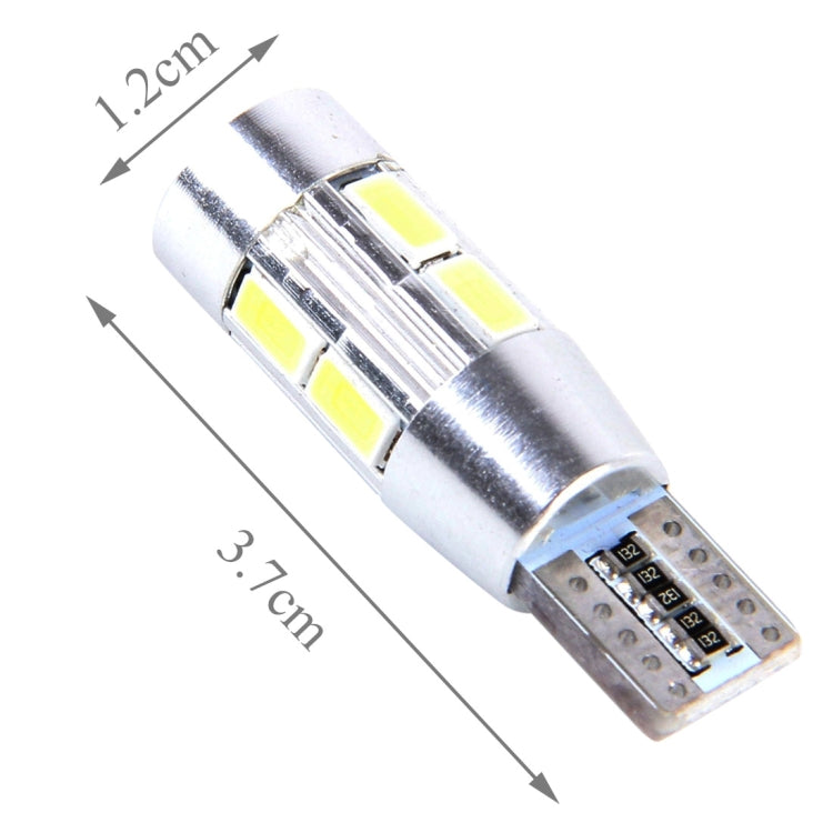 2 PCS T10 6W 10 SMD 5630 LED Error-Free Canbus Car Clearance Lights Lamp, DC 12V, 5630-10smd LED, 10 SMD 5630 LEDs - HoMEdemic™ 