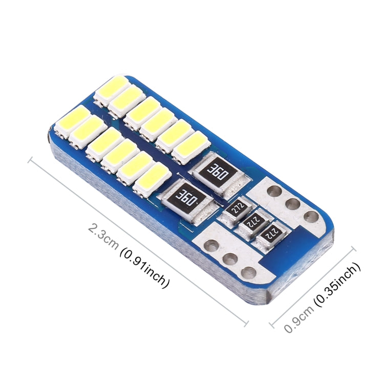 2 PCS T10 / W5W / 168 / 194 DC12V 1.4W 6000K 90LM 12LEDs SMD-3014 Car Reading Lamp Clearance Light, with Decoder, T10 / W5W / 168 / 194(90LM) - HoMEdemic™ 