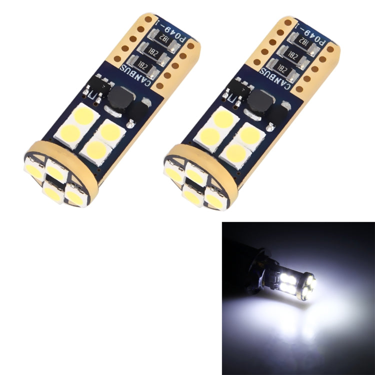 2 PCS T10/W5W/194/501 4W 280LM 6000K 12 SMD-2835 LED Bulbs Car Reading Lamp Clearance Light with Decoder, DC 12V, 2 PCS T10/W5W/194/501 - HoMEdemic™ 