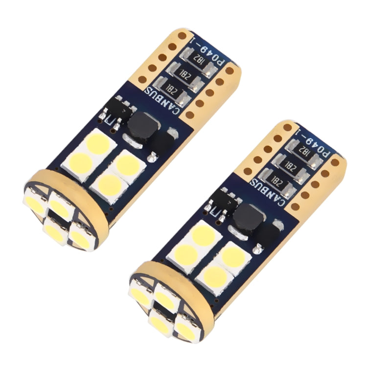 2 PCS T10/W5W/194/501 4W 280LM 6000K 12 SMD-2835 LED Bulbs Car Reading Lamp Clearance Light with Decoder, DC 12V, 2 PCS T10/W5W/194/501 - HoMEdemic™ 