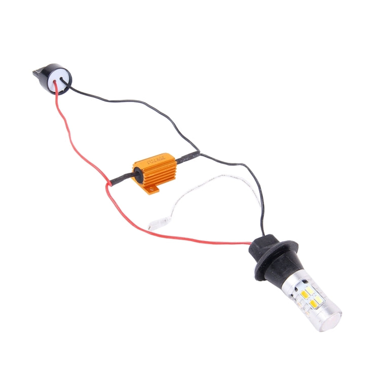 2 PCS T20/7440 10W 1000LM 6000K White + Yellow Light DRL&Turn Light with 20 SMD-5730-LED Lamps，DC 12-24V, T20 20 SMD-5730-LED Lamps - HoMEdemic™ 