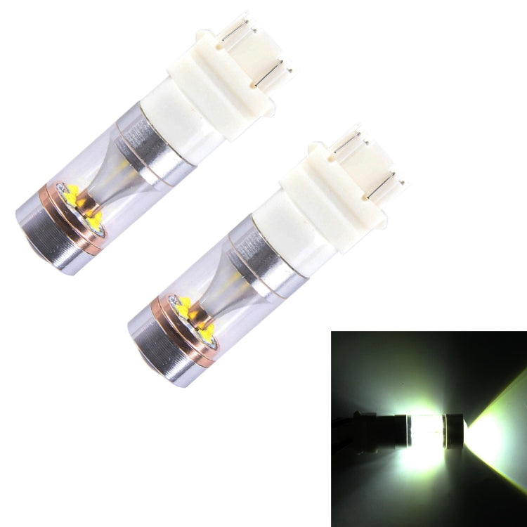 2 PCS T25/3157 Dual Wires 2300 LM 6000K 30W White Light 6 LED CREE Canbus Car Brake Light Bulb, DC 12V, T25 - HoMEdemic™ 