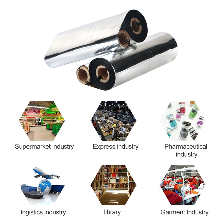 2 PCS Wax-based Printer Coated Paper Barcode Ribbon, Size: 5cmx300m, Size: 5cmx300m - HoMEdemic™ 