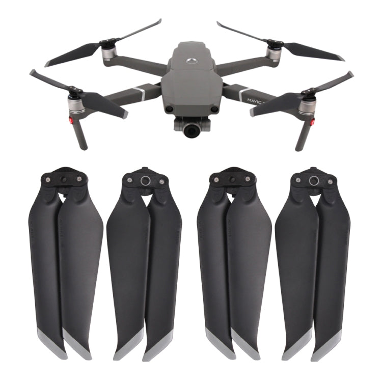 2 Pairs 8743F Low Noise Quick-release Propellers for DJI Mavic 2 Pro / Zoom (Black+Silver) - HoMEdemic™ 