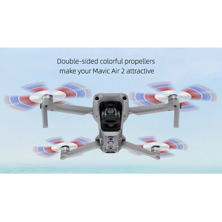 2 Pairs Sunnylife 7238F-3C For DJI Mavic Air 2 Double-sided Three-color Low Noise Quick-release Propellers(Red Blue White) - HoMEdemic™ 