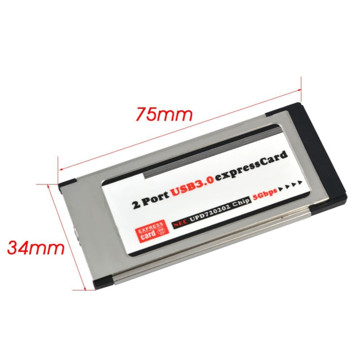 2 Ports USB 3.0 5Gbps PCI 34mm Slot Express Card for Laptop / Notebook, 34mm - HoMEdemic™ 