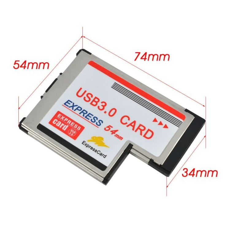 2 Ports USB 3.0 5Gbps PCI 54mm Slot Express Card for Laptop / Notebook, 54mm - HoMEdemic™ 